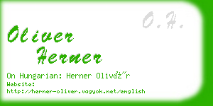 oliver herner business card